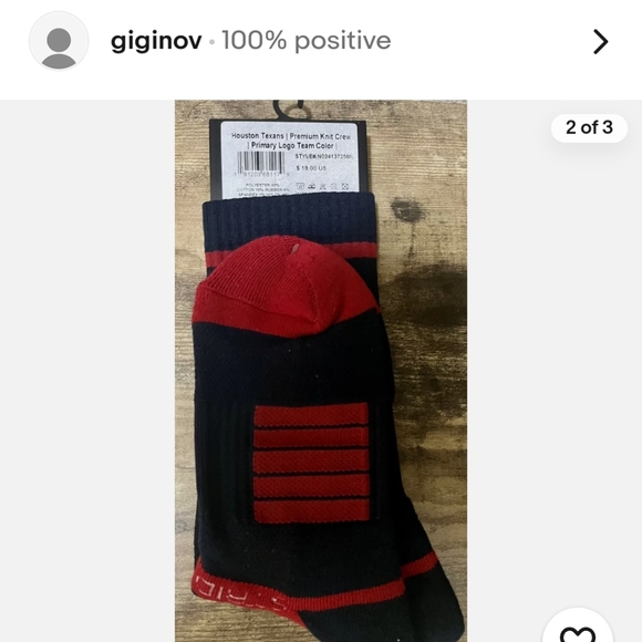 NWT Men's Houston Texans Strideline Crew Socks - Picture 7 of 7